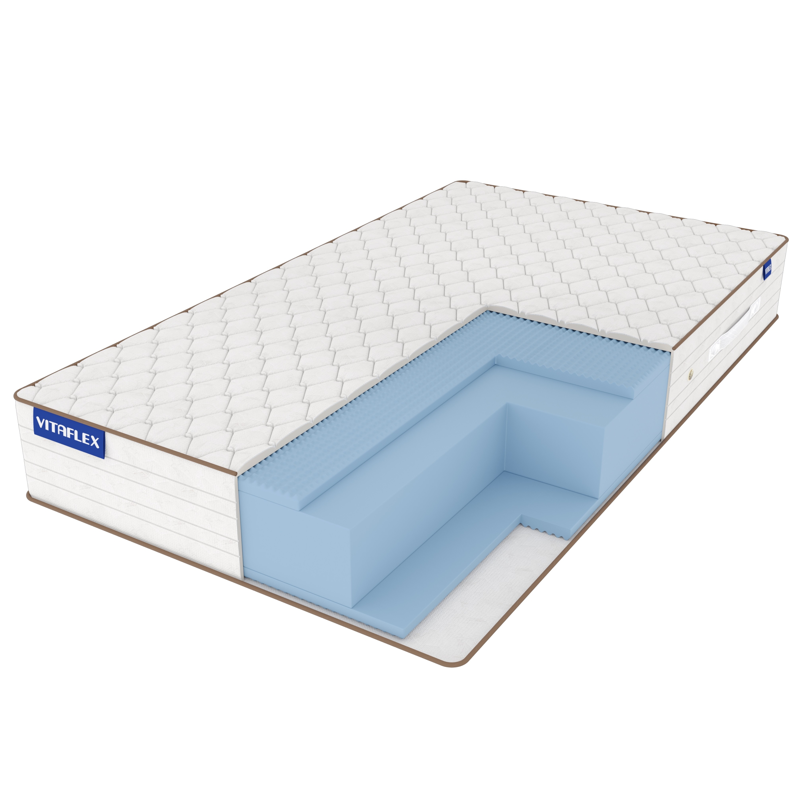 

Матрас Vitaflex Mix Foam Massage 195х195, Бежевый;белый;серый;серебристый, Foam Massage