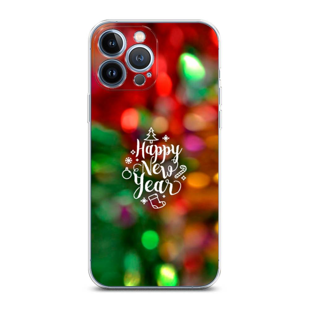 

Чехол для Apple iPhone 13 Pro Max "Новый Год на елке", Зеленый;красный;желтый, 14450-5