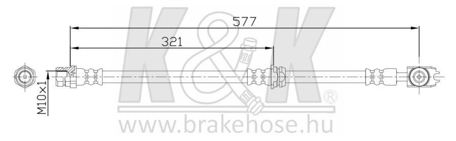 

K&K Шланг тормозной KиK FT0439 VW TIGUAN 12- AUDI Q3 12- FRONT LH=RH 1шт