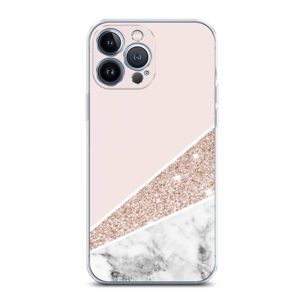

Чехол для Apple iPhone 13 Pro Max "Блестящий розовый мрамор", 14450-3