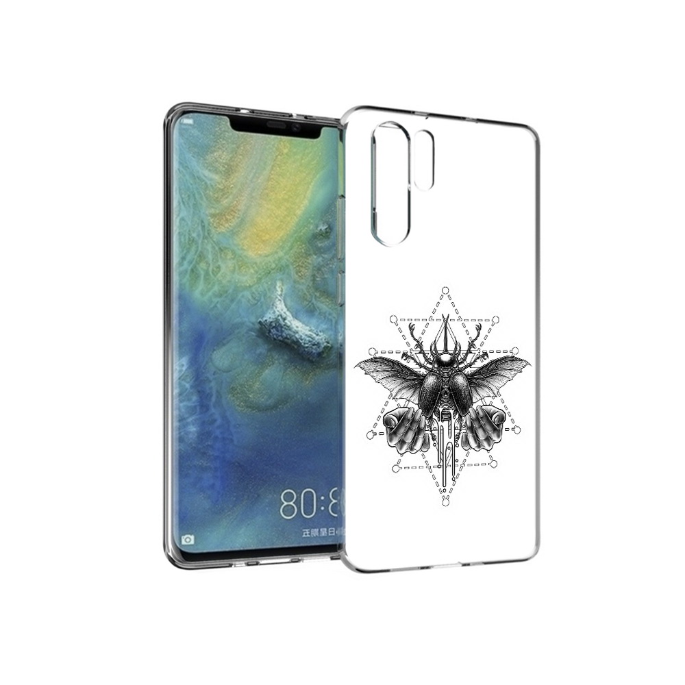 

Чехол MyPads Tocco для Huawei P30 Pro скарабей, Прозрачный, Tocco