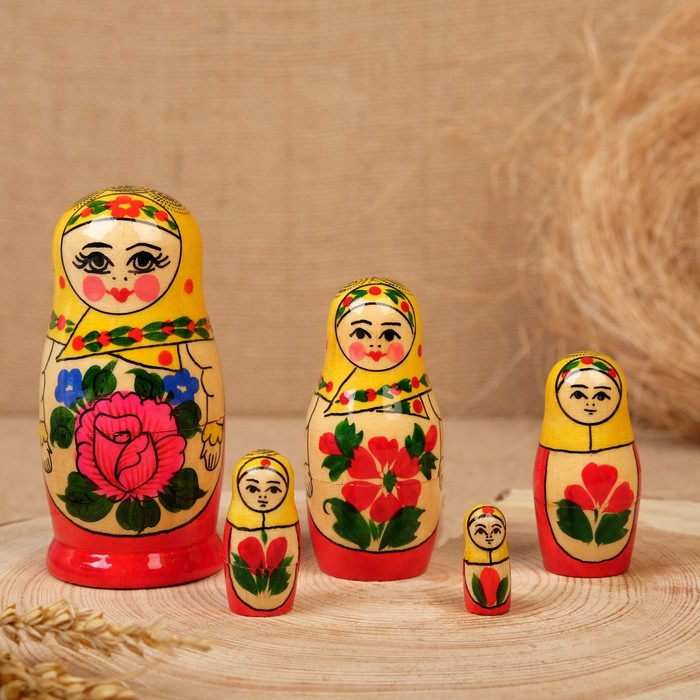

Матрешка "Настя", 11 см, 5 кукольная, Матрёшка