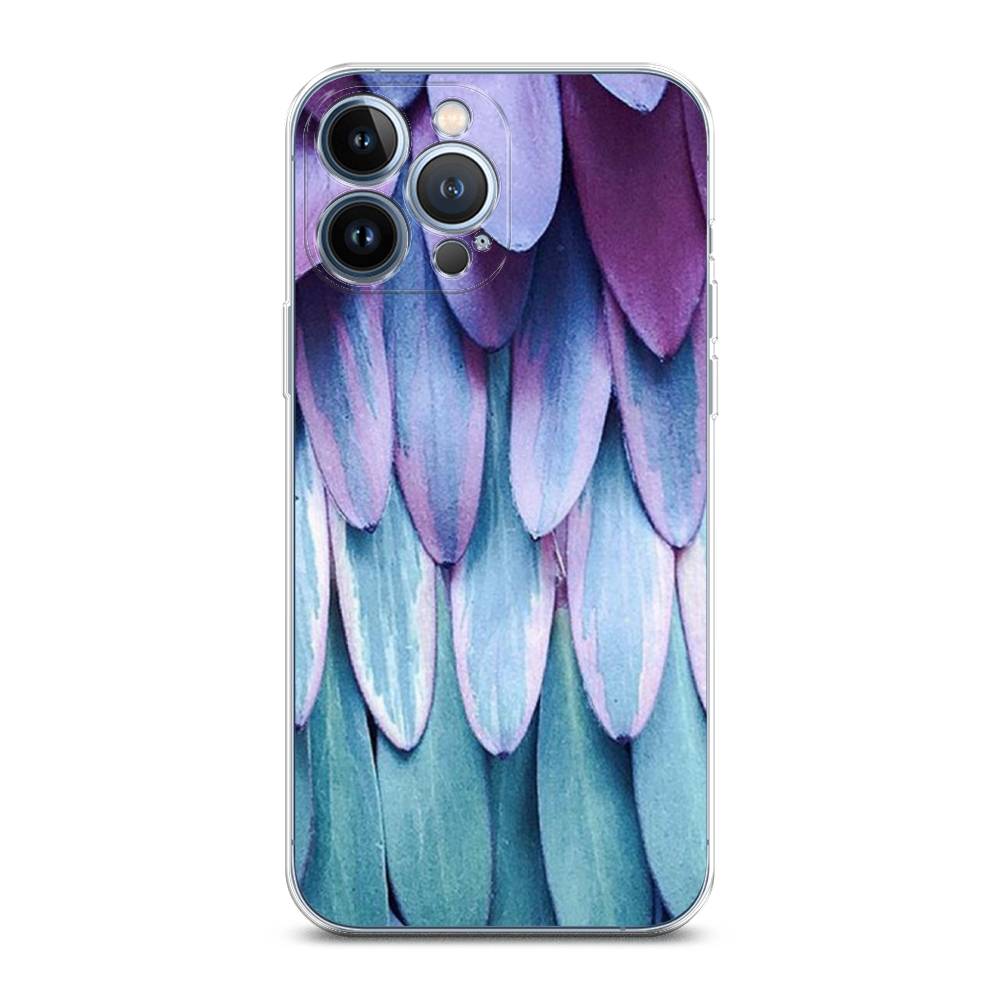 

Чехол для Apple iPhone 13 Pro Max "Синее перо", Фиолетовый;голубой, 14450-3