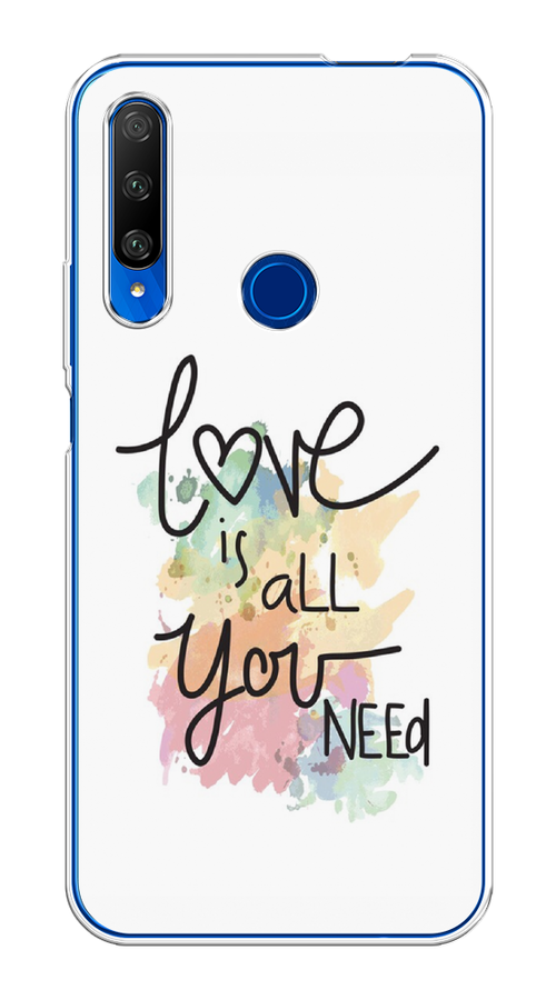 

Чехол на Huawei Honor 9X Premium "Love is all you need", Белый;черный;зеленый, 610650-1