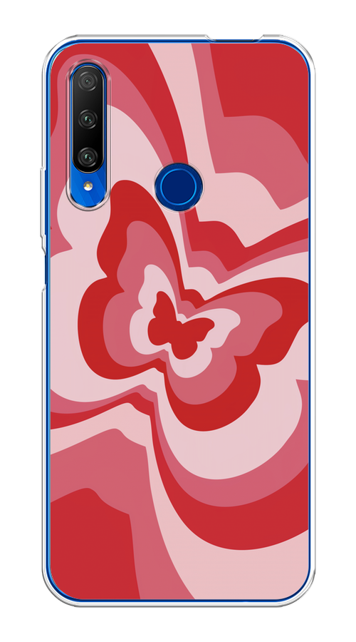 

Чехол на Huawei Honor 9X Premium "Бабочка в стиле хиппи", Красный;розовый, 610650-1