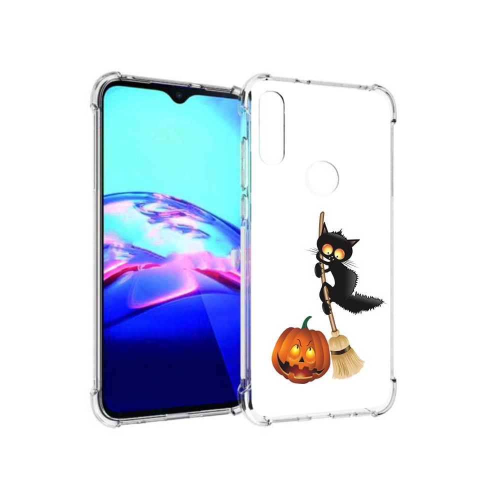 

Чехол MyPads Tocco для Motorola Moto E хэлуинский котик (PT227064.345.667), Прозрачный, Tocco