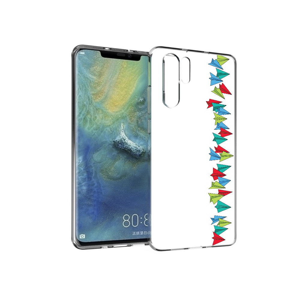 Чехол MyPads Tocco для Huawei P30 Pro самолетики из листочков