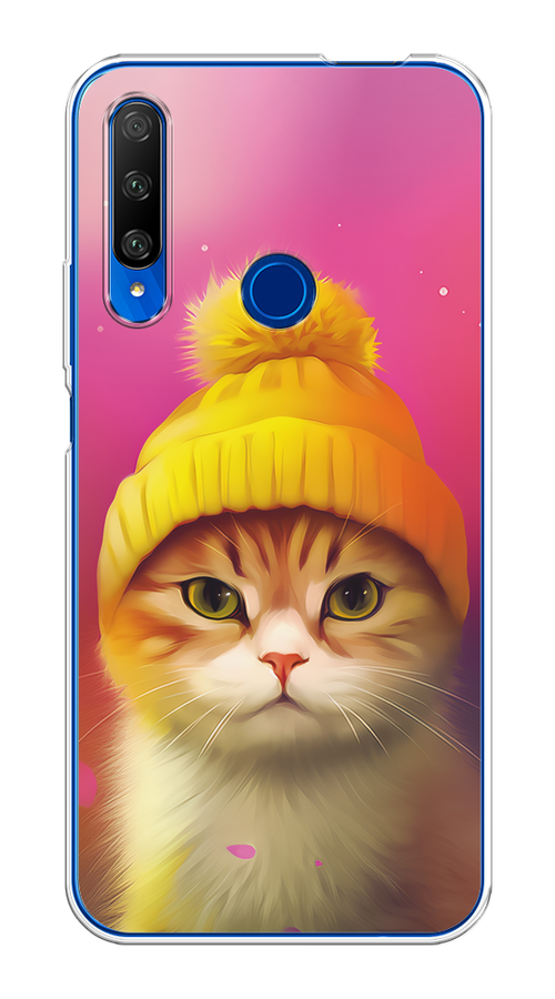 

Чехол на Honor 9X Premium "Котик в шапочке", Розовый;желтый;бежевый, 610650-1
