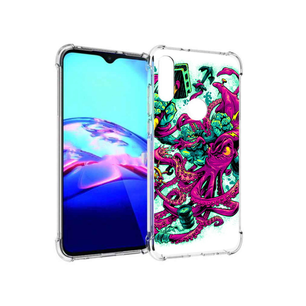 Чехол MyPads Tocco для Motorola Moto E фиолетовый кракен (PT227064.345.657)