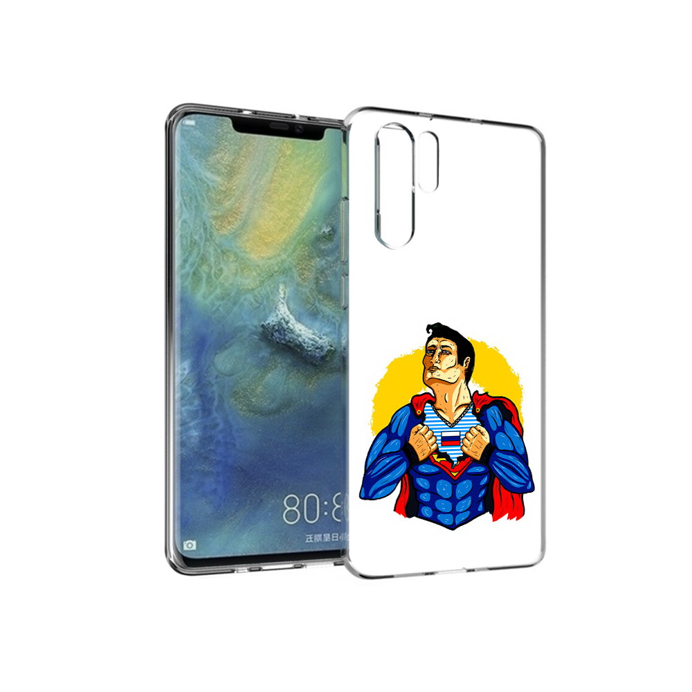 

Чехол MyPads Tocco для Huawei P30 Pro русский супермен, Прозрачный, Tocco