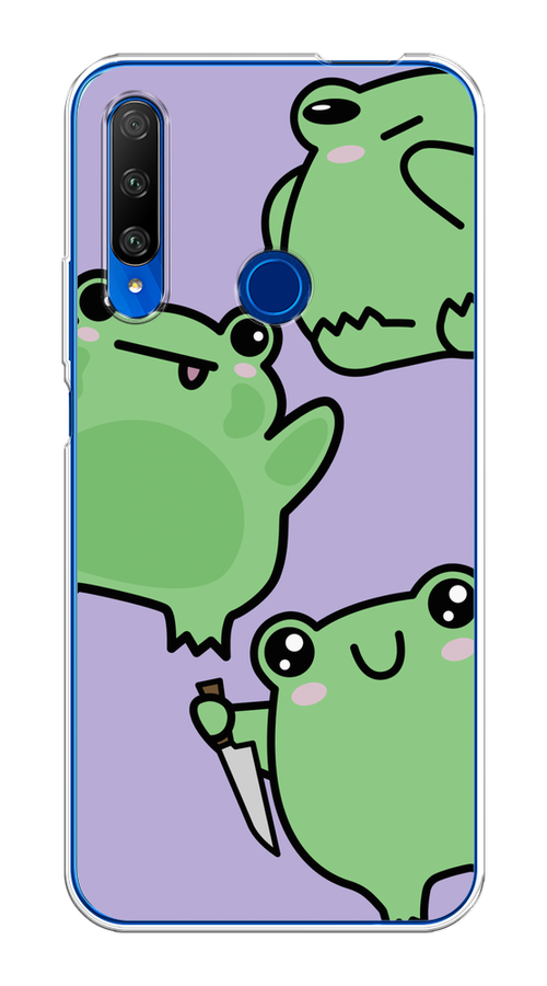 

Чехол на Honor 9X Premium "Опасные лягушата", Фиолетовый;зеленый;черный, 610650-1
