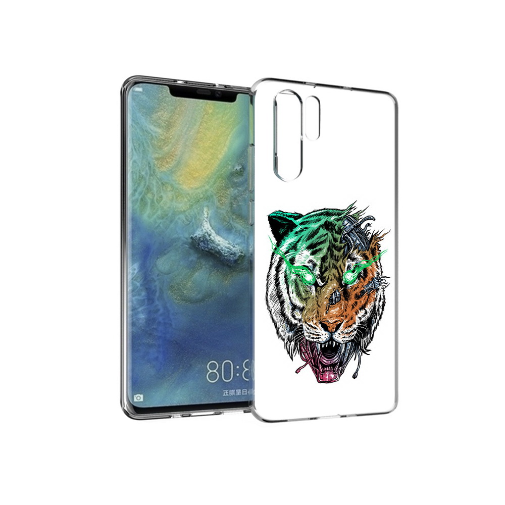 

Чехол MyPads Tocco для Huawei P30 Pro робо-тигр, Прозрачный, Tocco