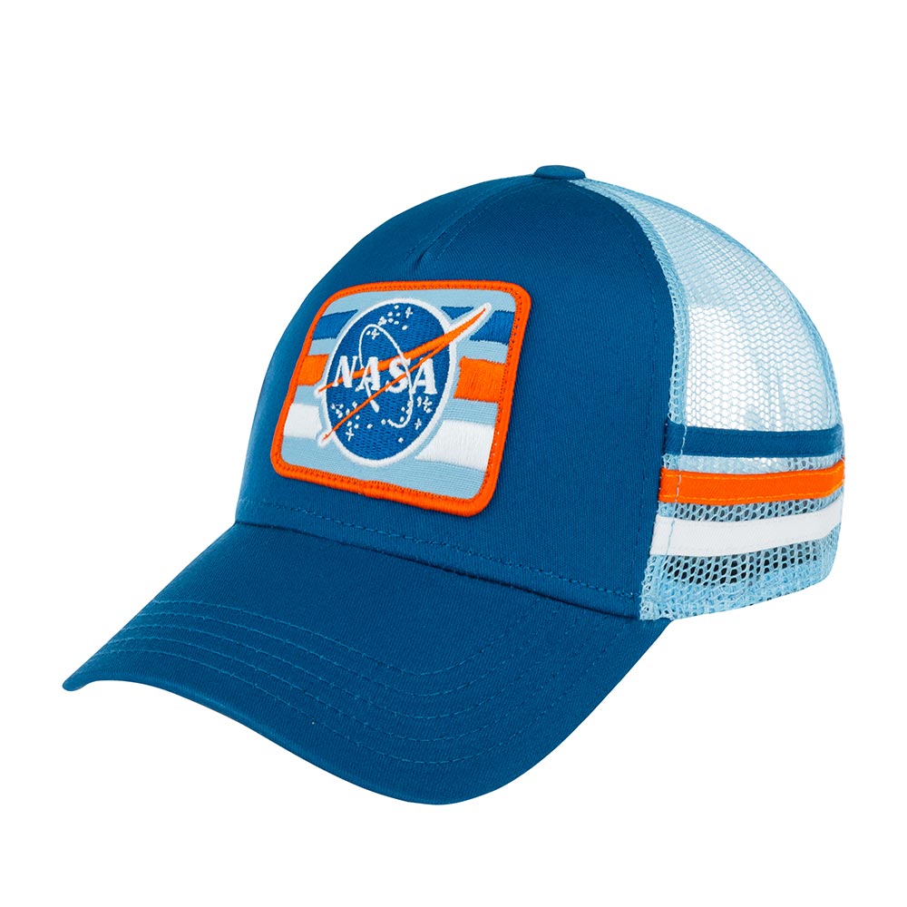 Бейсболка унисекс AMERICAN NEEDLE 21007A-NASA Space with NASA Tri-Color синяя / голубая