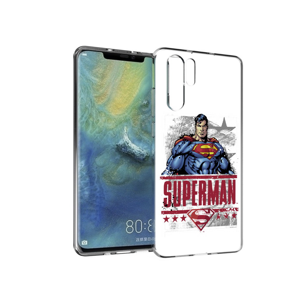 

Чехол MyPads Tocco для Huawei P30 Pro рисунок супермен, Прозрачный, Tocco