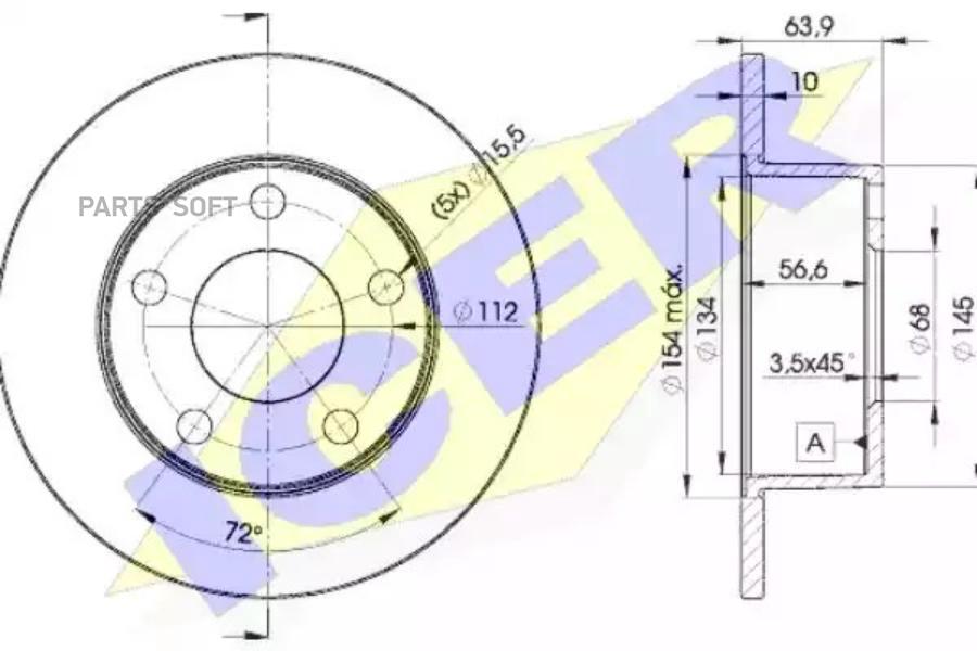 

Диск Тормозной Задний Ad 100/A6 91-97 Vw B5 Icer 78bd4060-2 Icer арт. 78BD4060-2