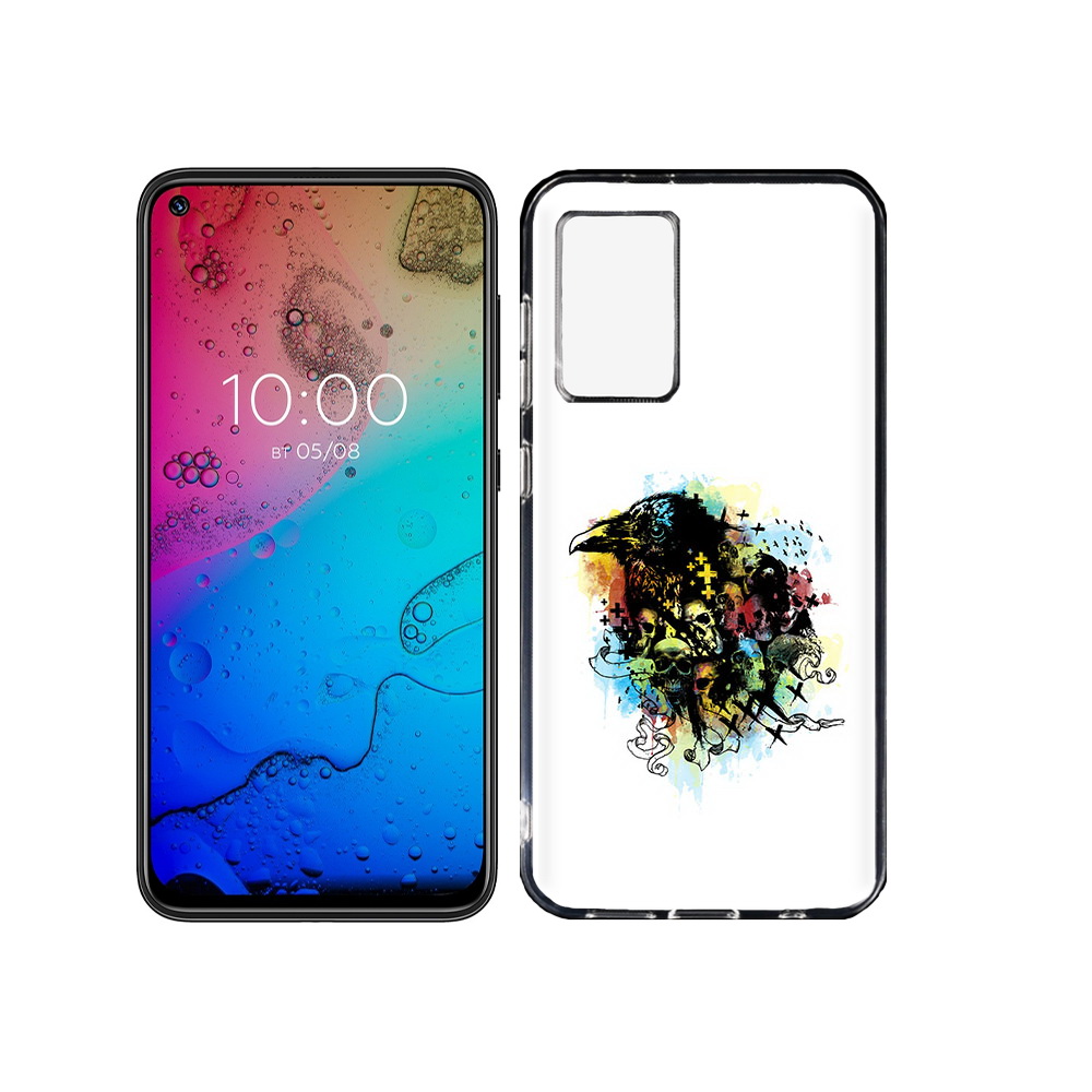 

Чехол MyPads Tocco для BQ Aurora ворон и черепа, Прозрачный, Tocco
