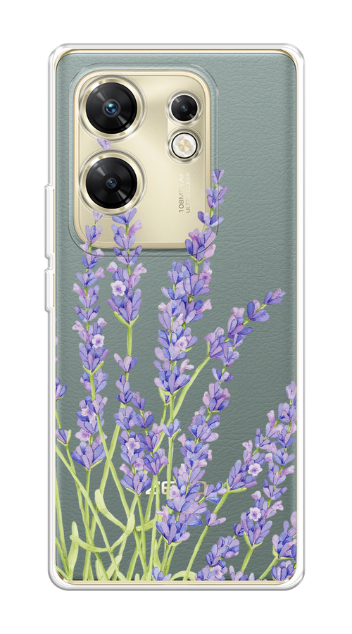 

Чехол на Infinix Zero 30 4G "Лавандовые стебли", Фиолетовый;зеленый, 3105050-1