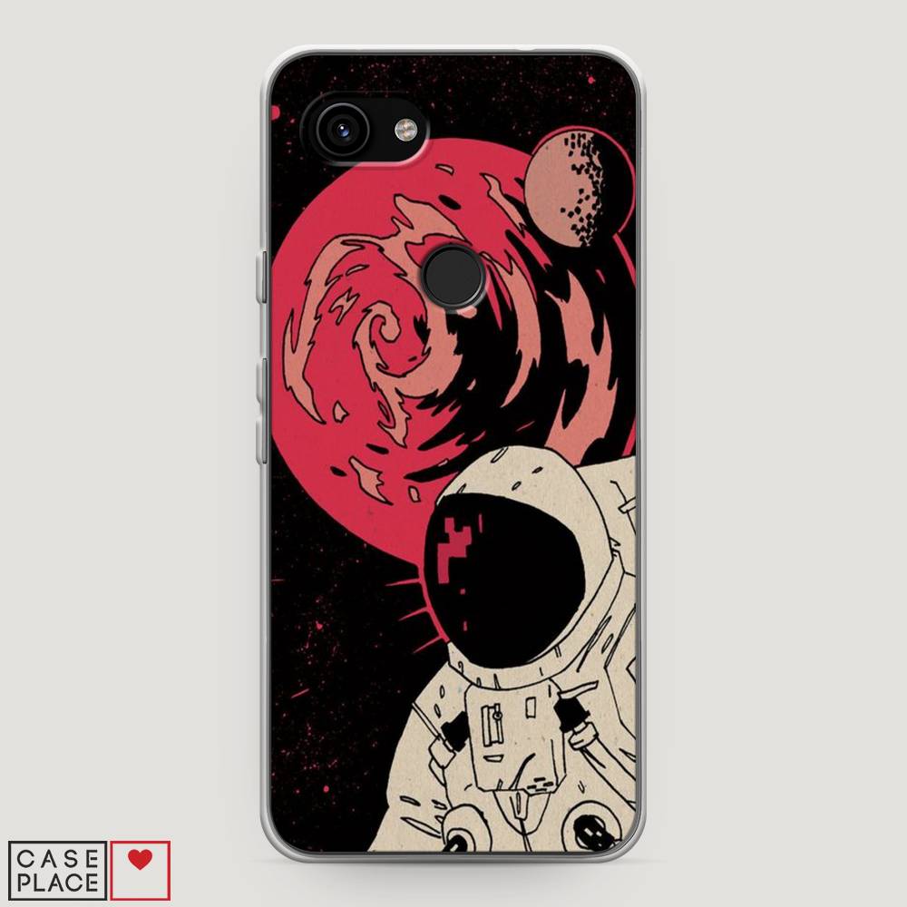 

Чехол на Google Pixel 3a "Космонавт возле Марса", Черный;красный, 270150-2