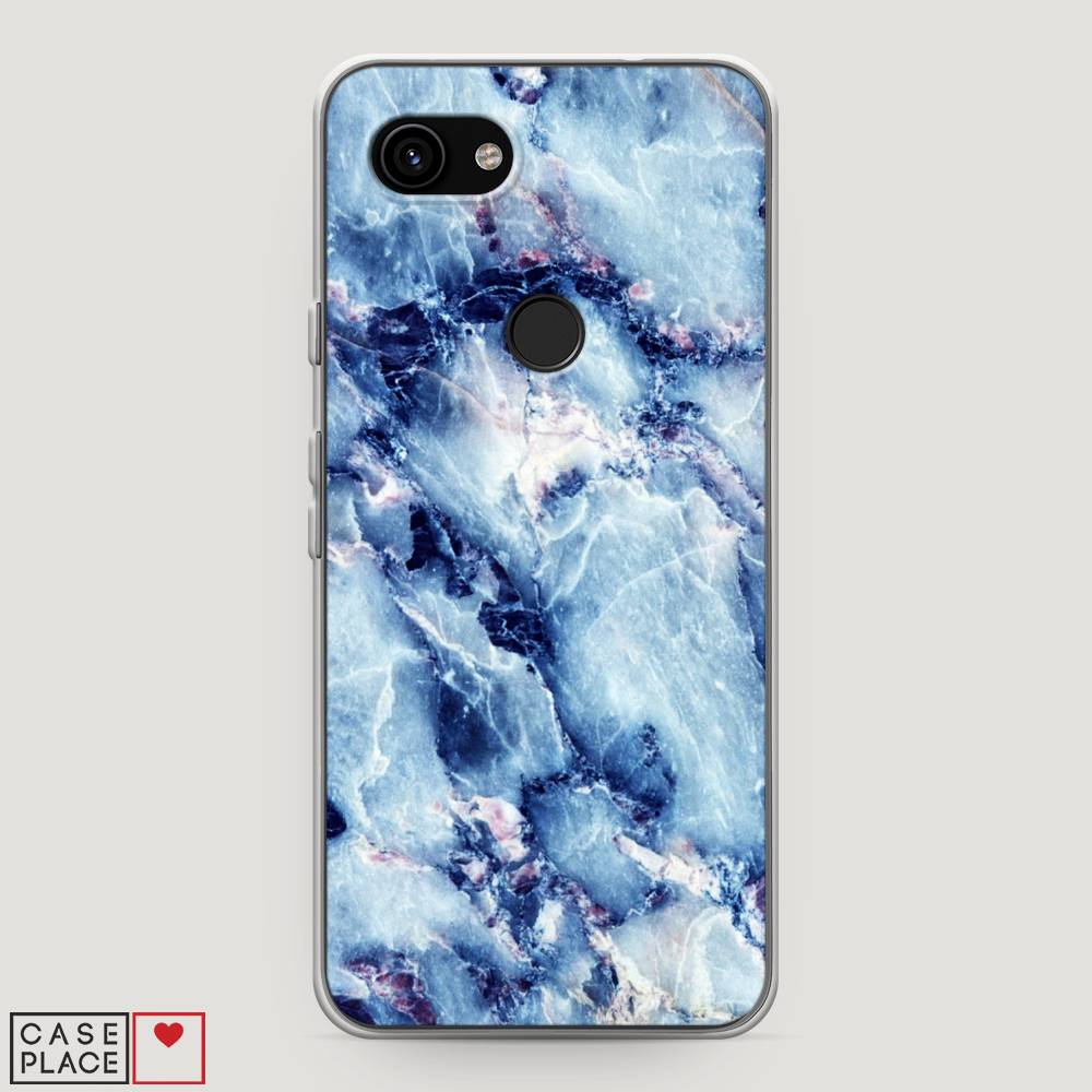 

Чехол на Google Pixel 3a "Мрамор с синими прожилками", Синий, 270150-3