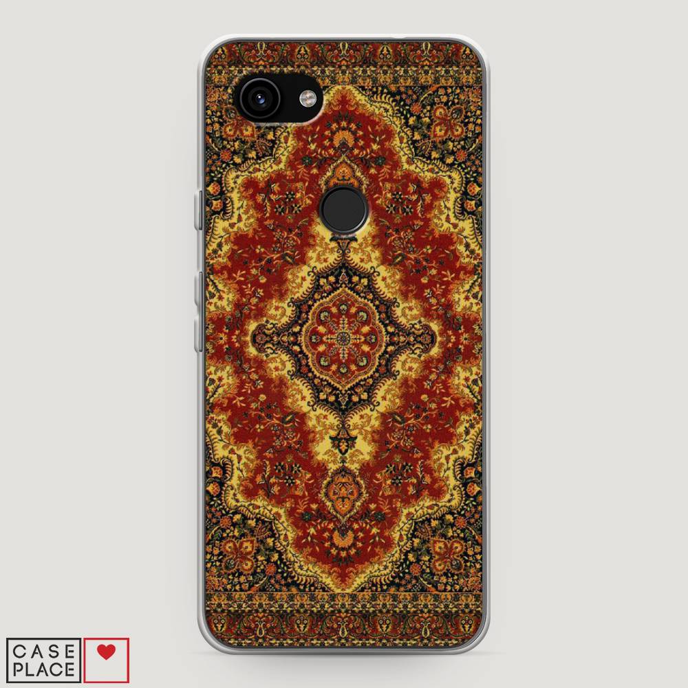 

Чехол на Google Pixel 3a "Ковер", Коричневый;золотистый;красный, 270150-3