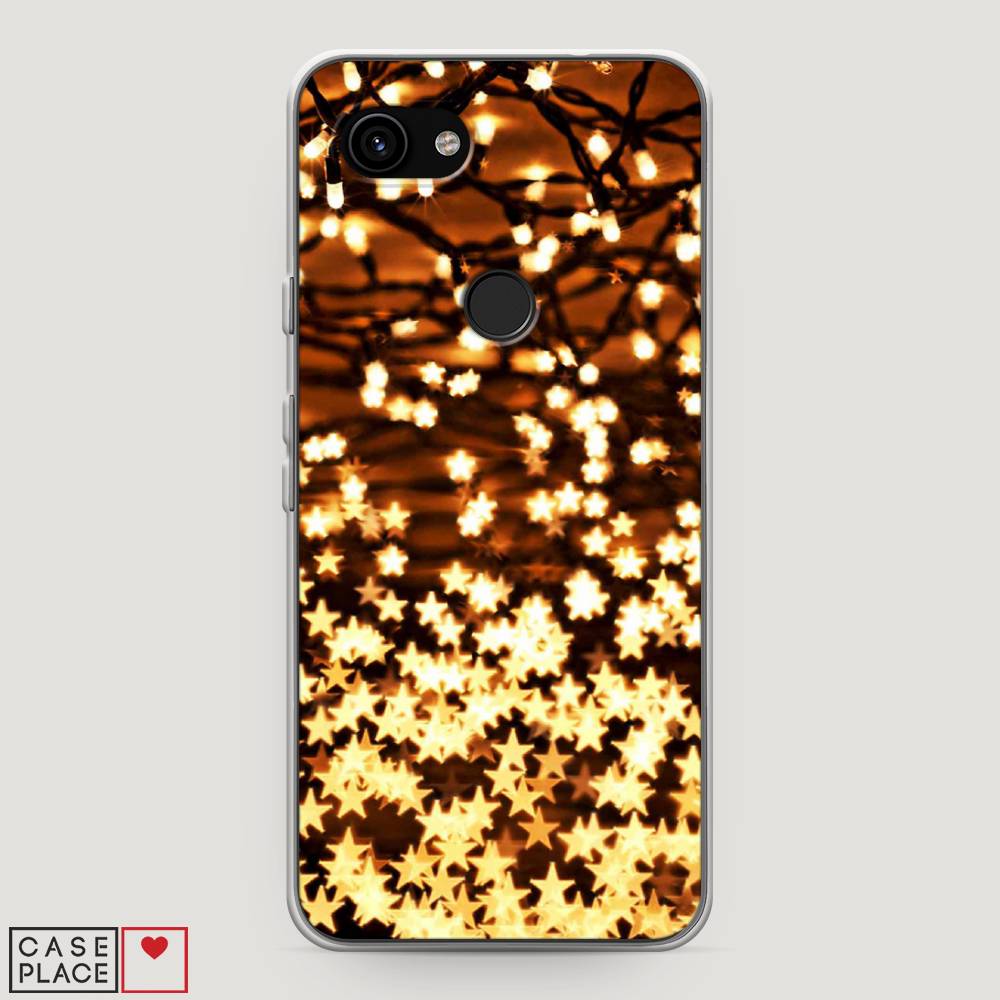 

Чехол на Google Pixel 3a "Новогодняя гирлянда", Золотистый, 270150-5