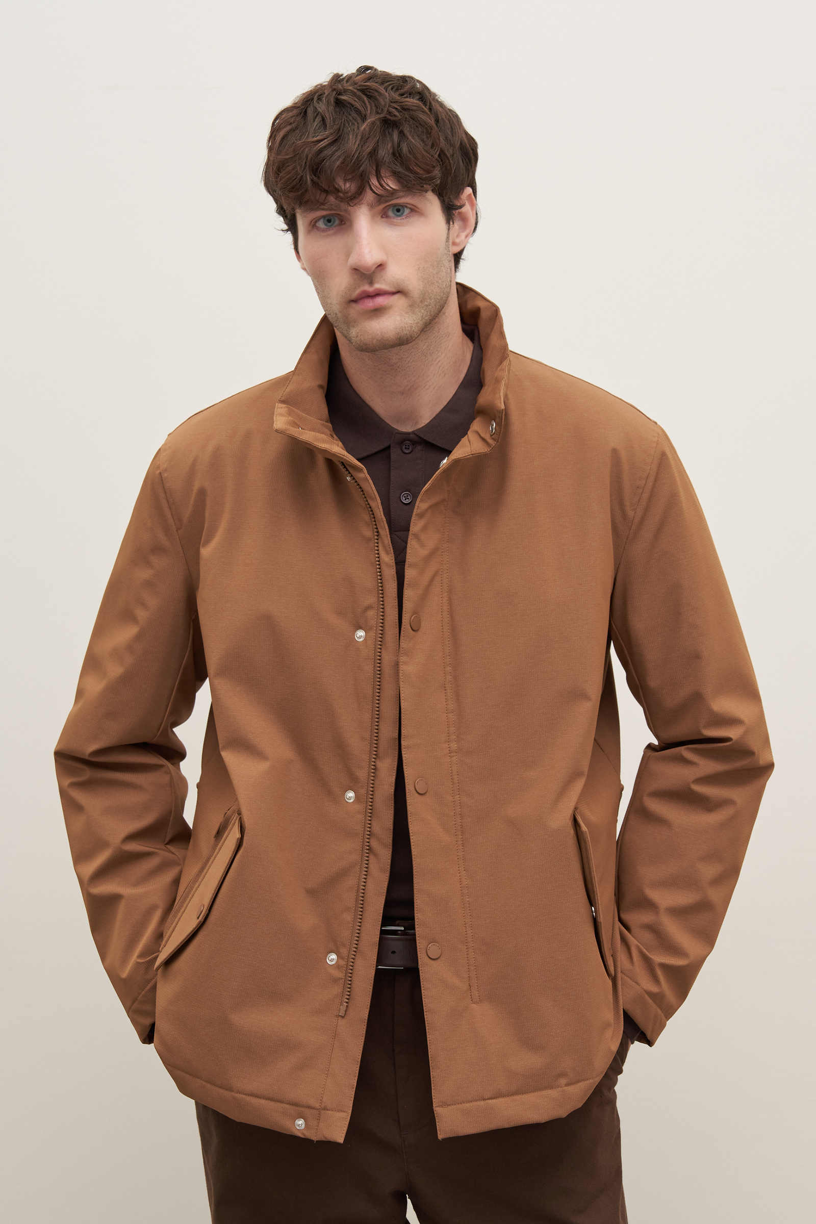 Куртка мужская Finn Flare FAD210118 коричневая 2XL