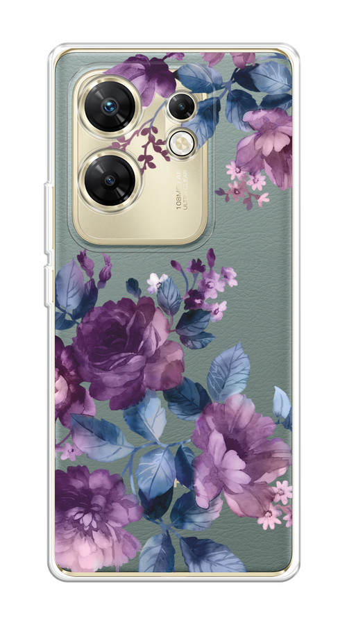 

Чехол на Infinix Zero 30 4G "Purple Blossoms", Синий;фиолетовый, 3105050-1