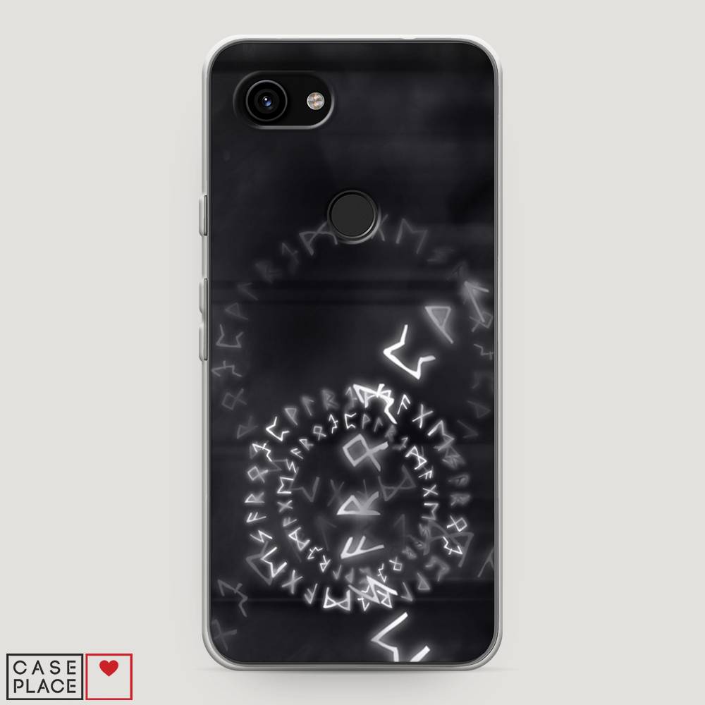 

Чехол на Google Pixel 3a "Руны", Серый;черный, 270150-3