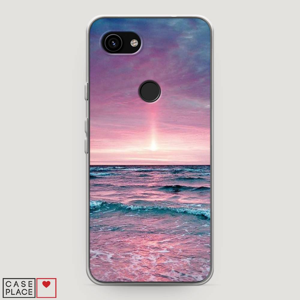 

Чехол на Google Pixel 3a "Восход 3", Розовый;голубой, 270150-2