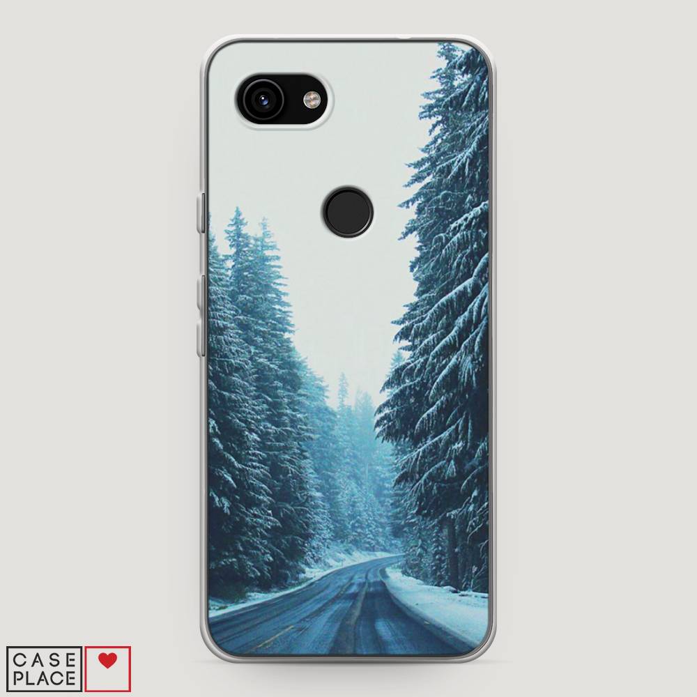 

Чехол на Google Pixel 3a "Зима 9", Бежевый;голубой;черный, 270150-2