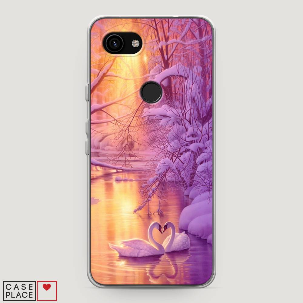 

Чехол на Google Pixel 3a "Зима 1", Фиолетовый;желтый, 270150-2