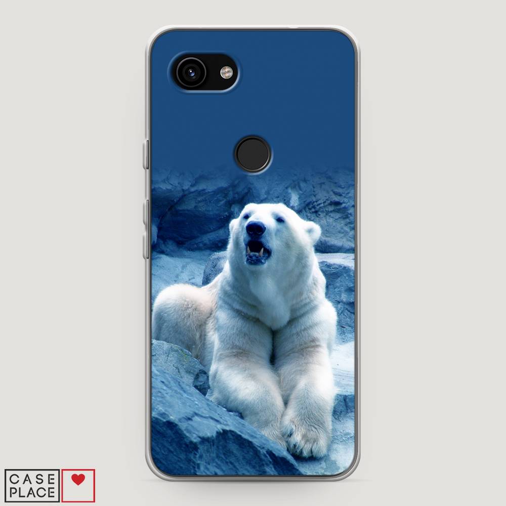 

Чехол на Google Pixel 3a "Белый медведь", Голубой;белый, 270150-1