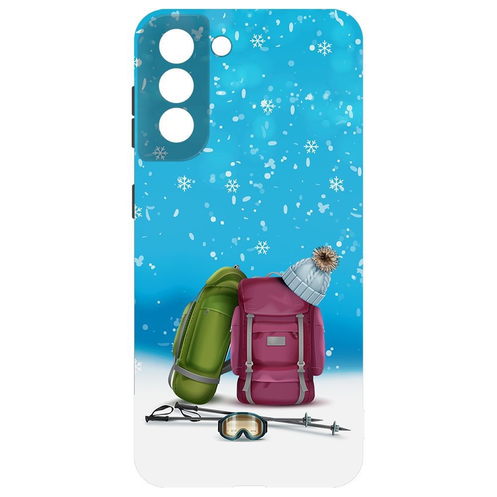 

Чехол-накладка Krutoff Софт Кейс Зимний отпуск для Samsung Galaxy S21 (G991) черный