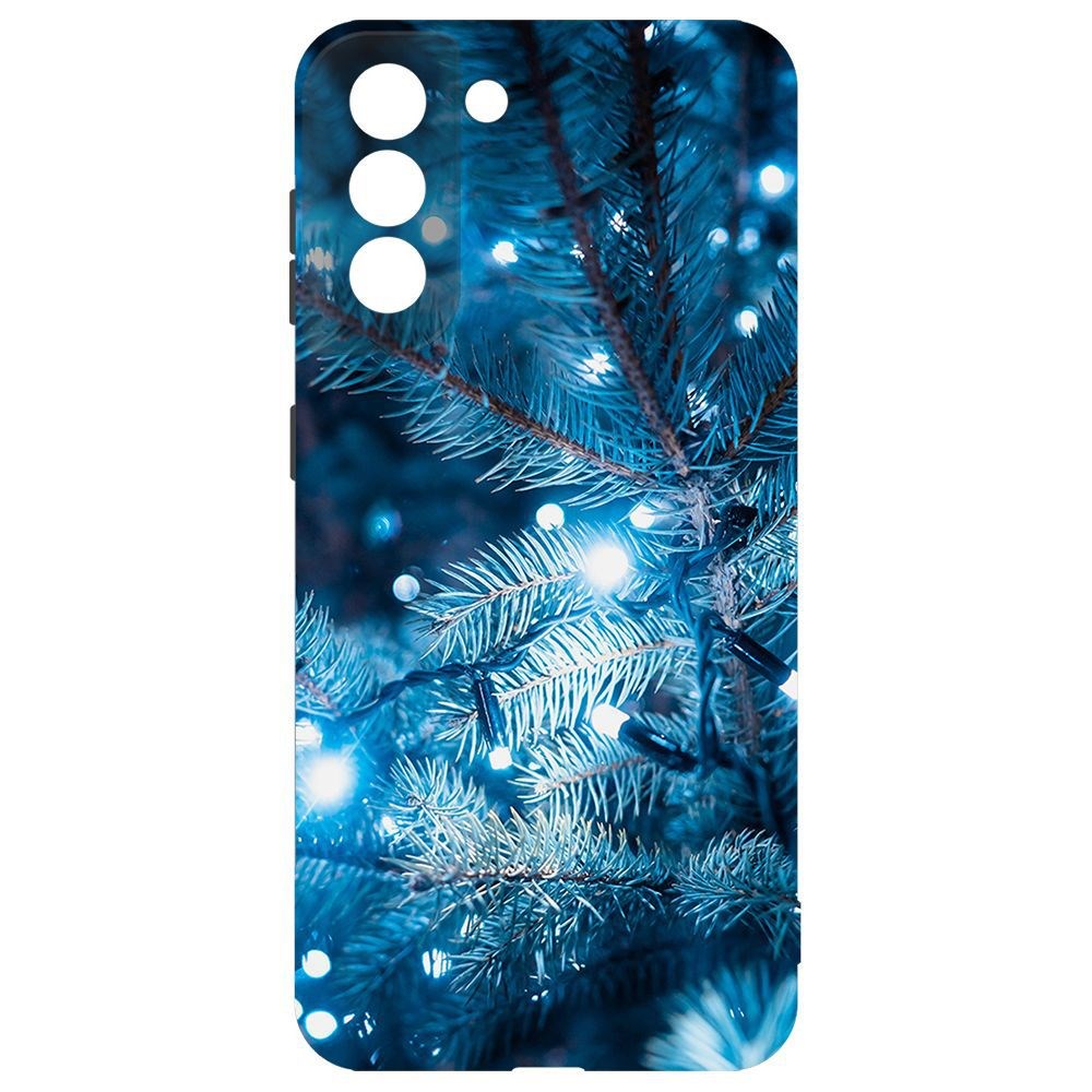 Чехол-накладка Krutoff Софт Кейс Гирлянда для Samsung Galaxy S21 (G991) черный
