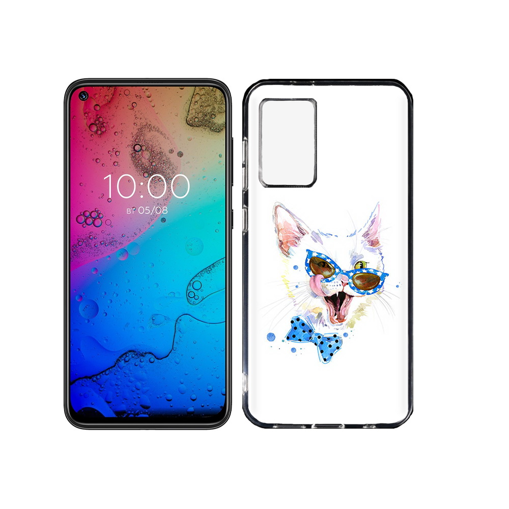 Чехол MyPads Tocco для BQ Aurora белый кот
