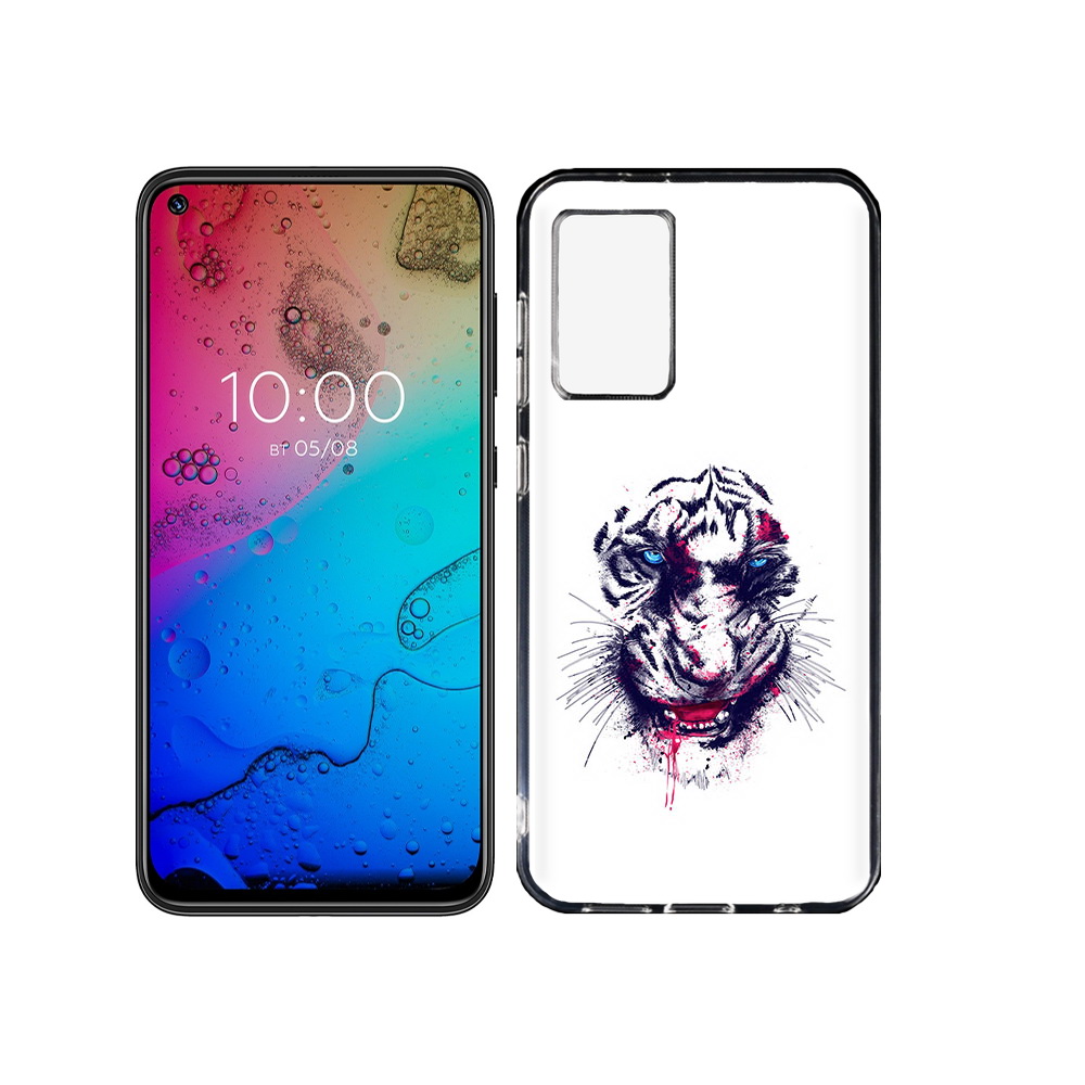 

Чехол MyPads Tocco для BQ Aurora безумный тигр, Прозрачный, Tocco
