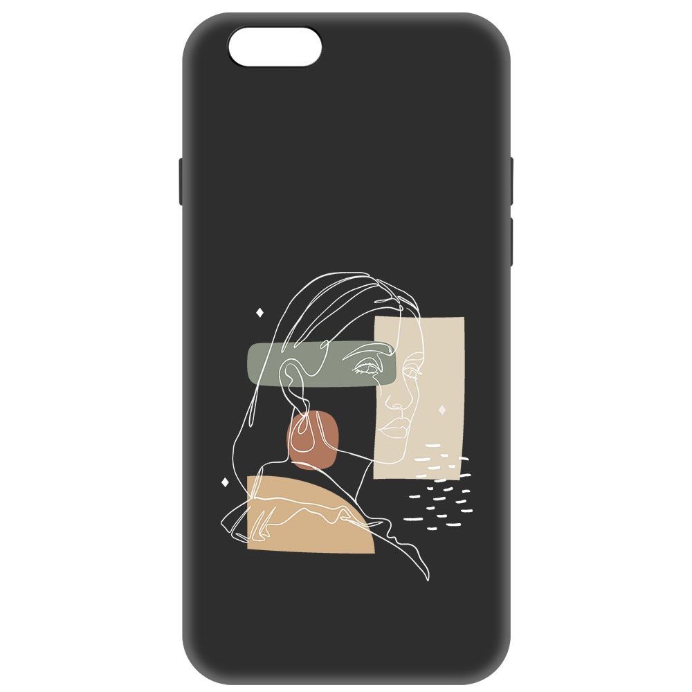 Чехол-накладка Krutoff Soft Case Уверенность для iPhone 6/6s черный