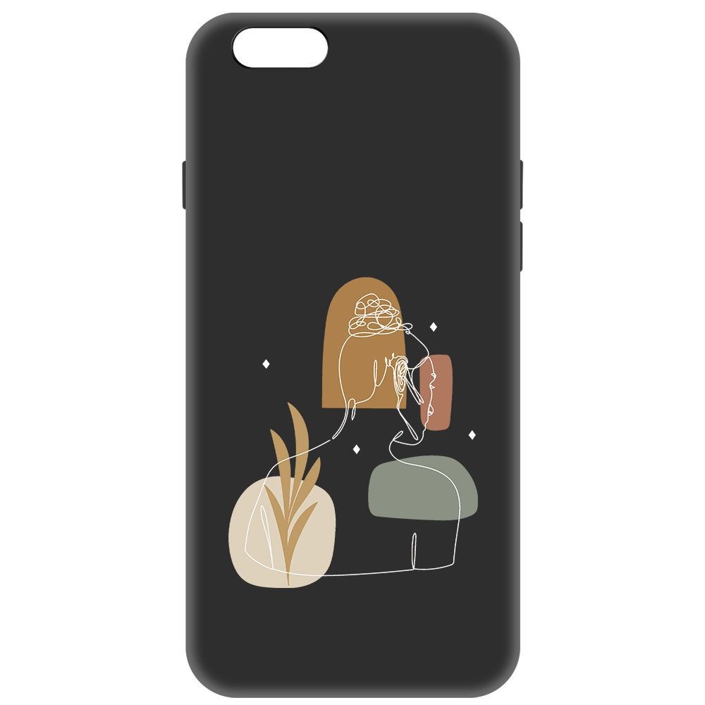 

Чехол-накладка Krutoff Soft Case Таинственность для iPhone 6/6s черный