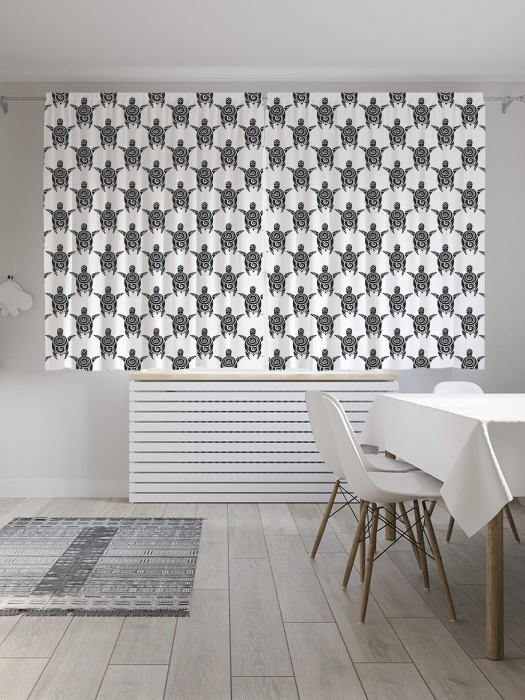 

Классические шторы JoyArty "Этнические черепахи", серия Oxford DeLux, 2 полотна 145x180 см, Этнические черепахи