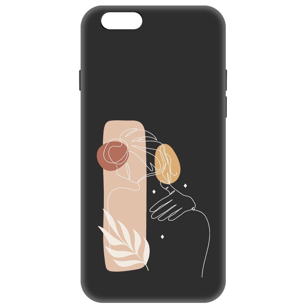 

Чехол-накладка Krutoff Soft Case Нежность для iPhone 6/6s черный