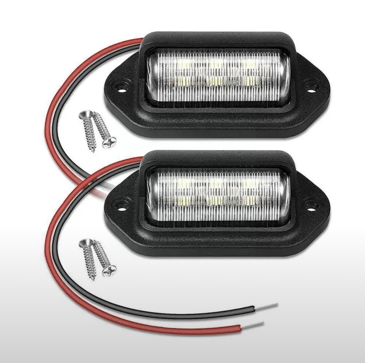

Универсальная подсветка номера кузова и салона светодиодная 12-24V 2 шт чёрные, 1224
