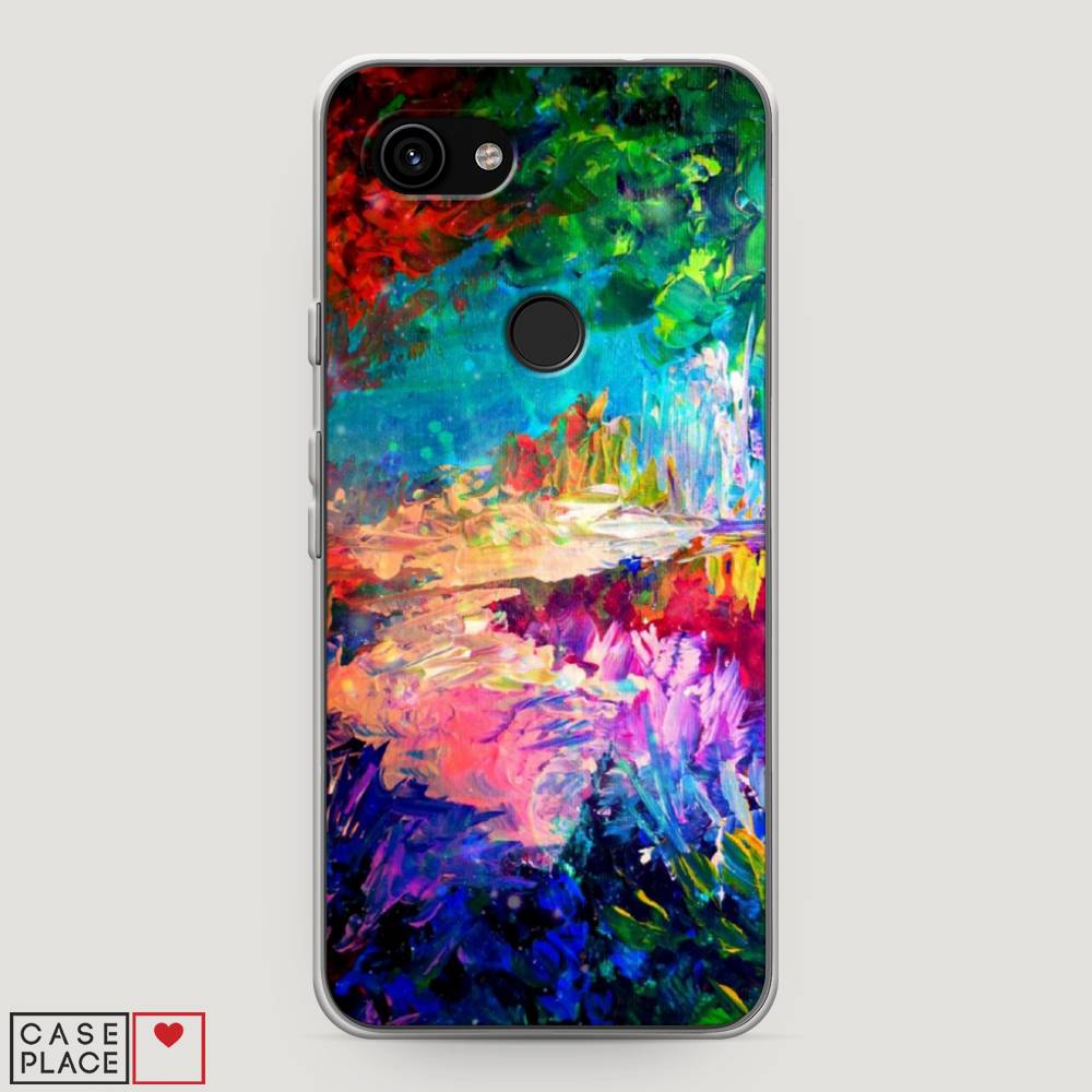 

Чехол на Google Pixel 3a "Лес-гуашь", Синий;розовый;зеленый, 270150-4
