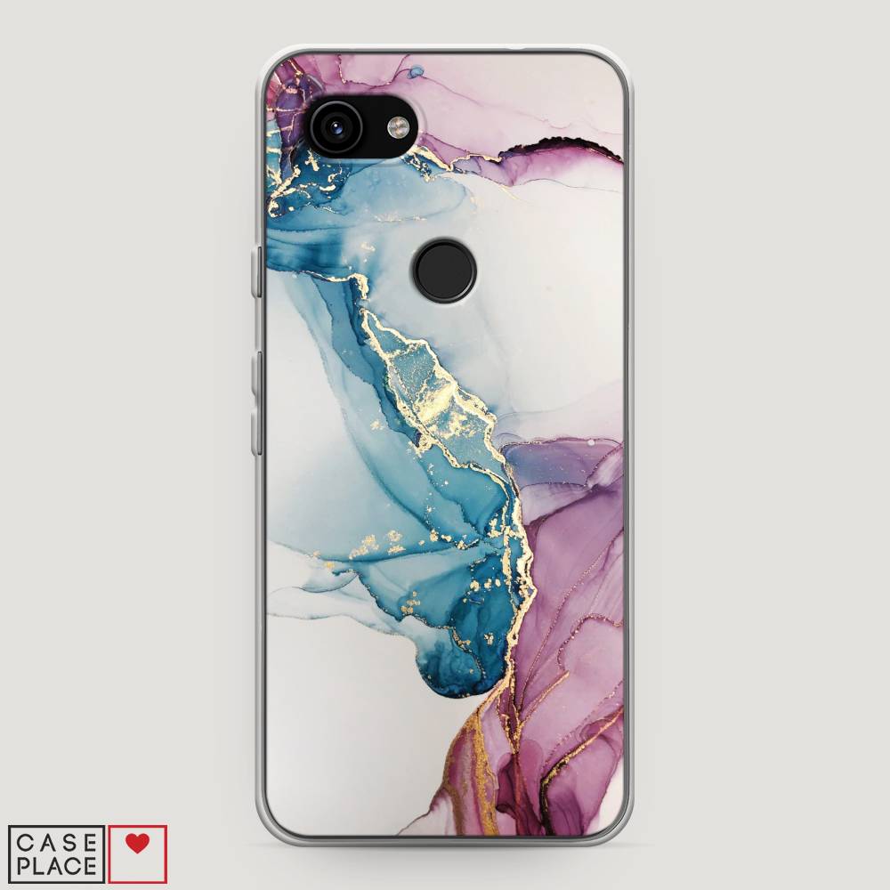 

Чехол на Google Pixel 3a "Розовые разводы рисунок", 270150-3