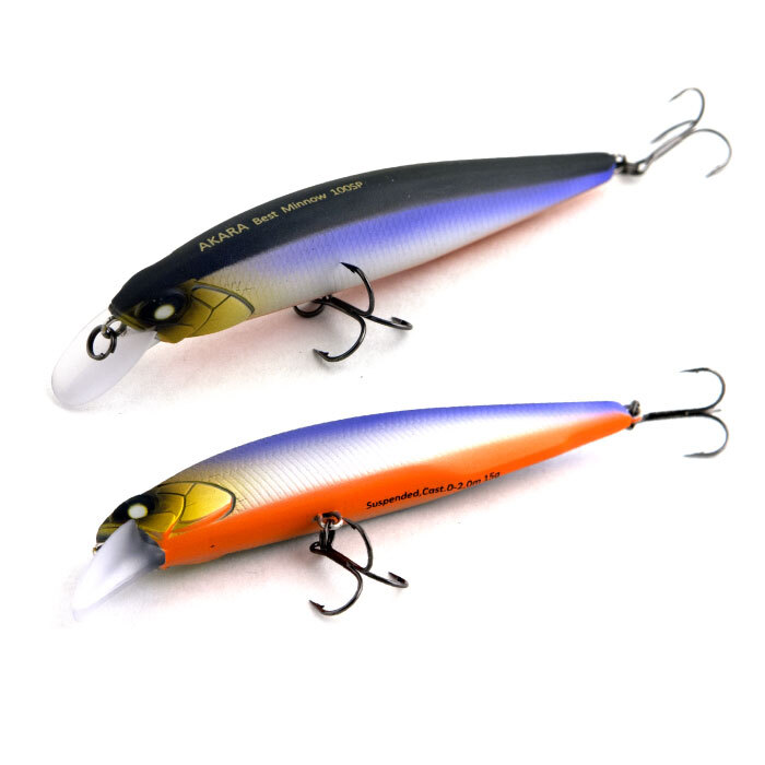 

Воблер Akara Best Minnow 110SP 17 гр 3/5 oz 4,3 in A80, Разноцветный, Best Minnow