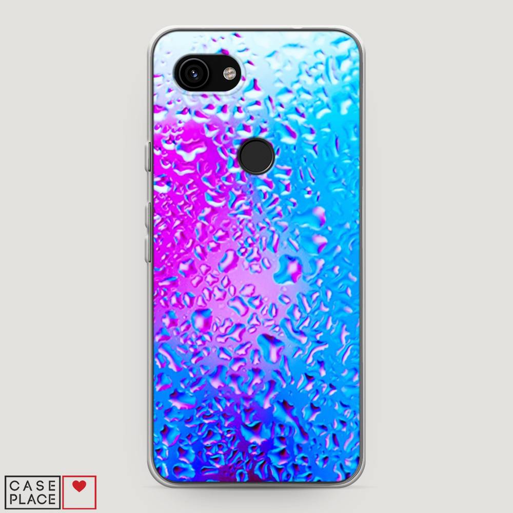 

Чехол на Google Pixel 3a "Капли на стекле", Голубой;розовый, 270150-3
