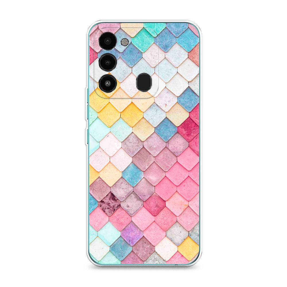 

Чехол Awog на Tecno Spark Go 2022/8С/9 "Нежные ромбики", Разноцветный, 301350-4