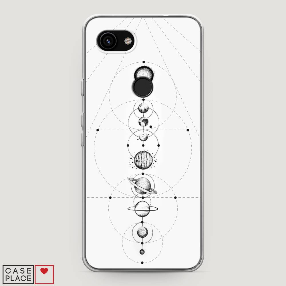 

Чехол на Google Pixel 3a "Парад планет", Серый, 270150-2