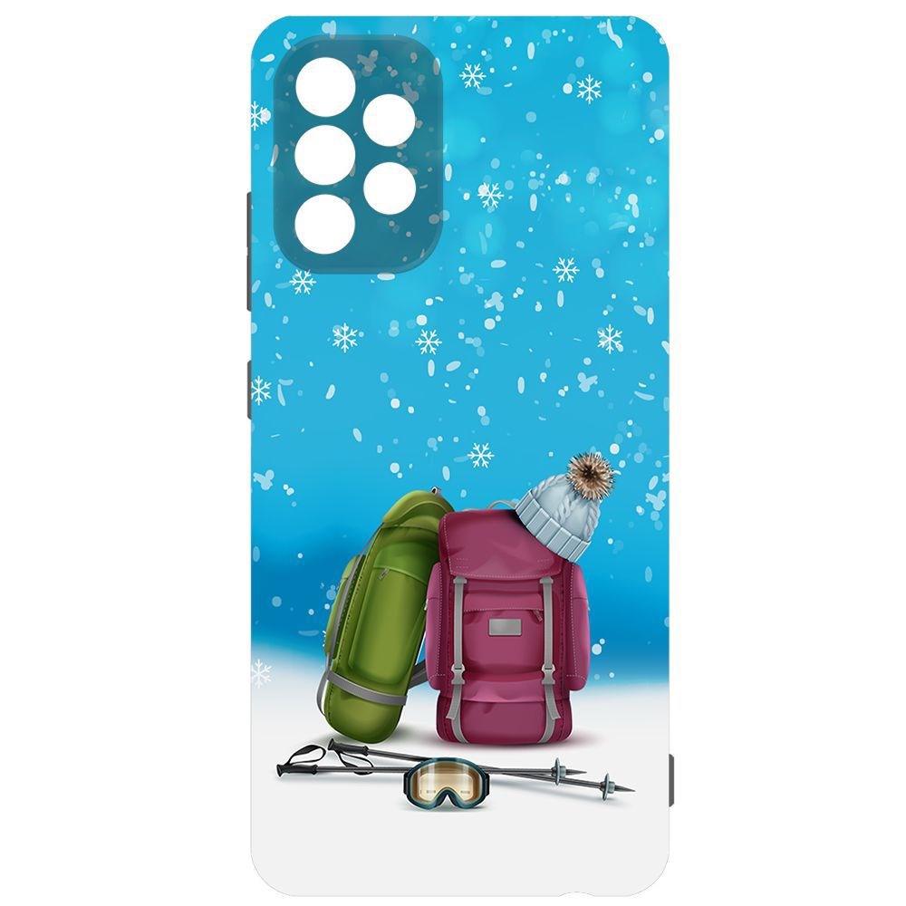 

Чехол-накладка Krutoff Софт Кейс Зимний отпуск для Samsung Galaxy A32 (A325) черный