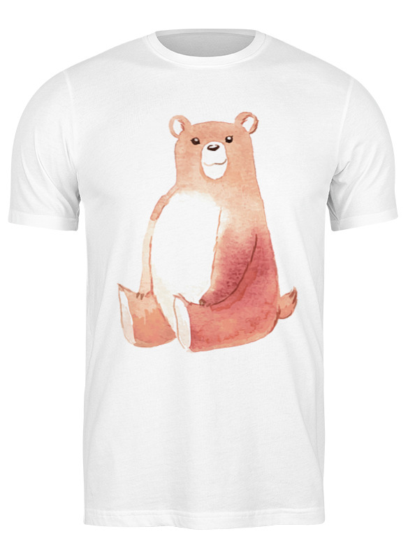 

Футболка мужская Printio Bear here белая S, Белый, Bear here