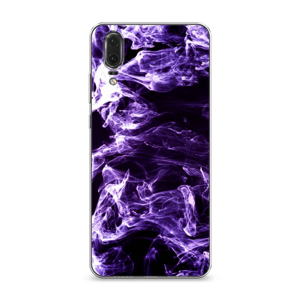 

Чехол на Huawei P20 "Фиолетовый дым", Фиолетовый;белый;черный, 64350-3